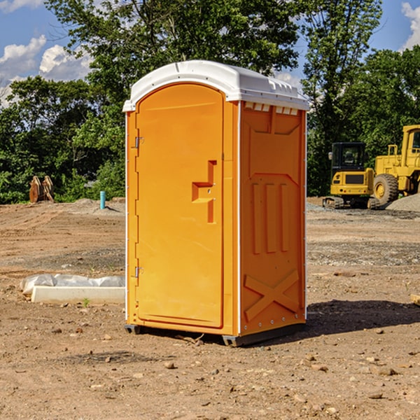 can i customize the exterior of the portable restrooms with my event logo or branding in Falconer